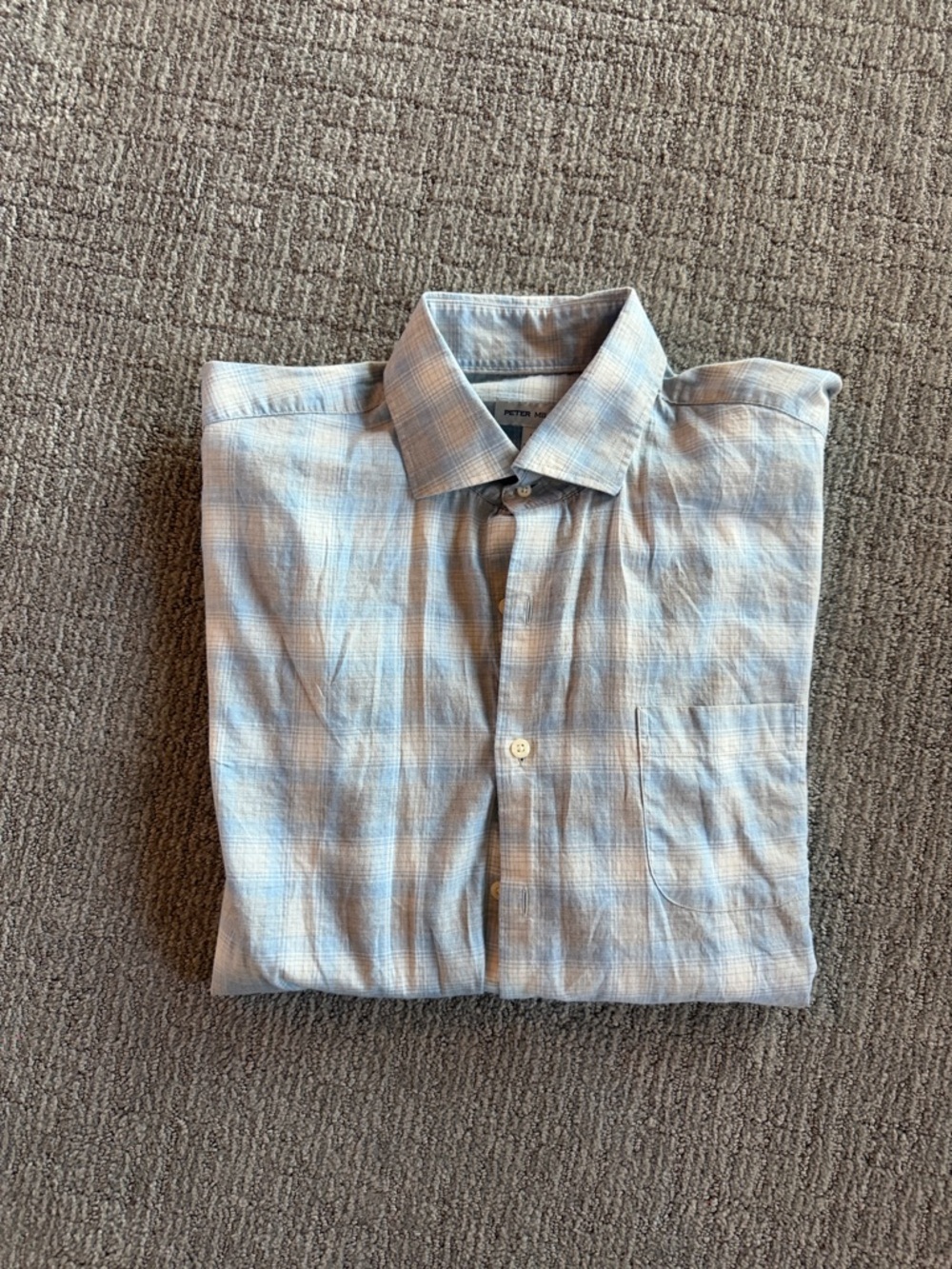 Men’s Large PETER MILLAR plaid button down